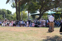 بالصور: البلدية تنظم احتفالاً دينياً للمستوطنين في حي النزهة بمدينة يافا 